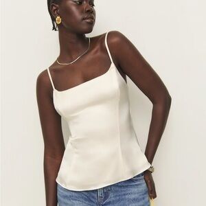 Reformation Isla Satin Top Size 6 NWT